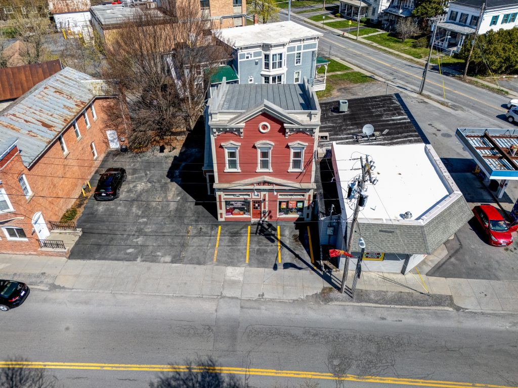 Aerial Drone Photography of building in Cobleskill NY by New York Real Estate Photography